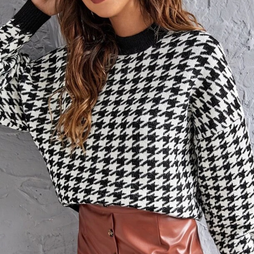 Houndstooth sweater